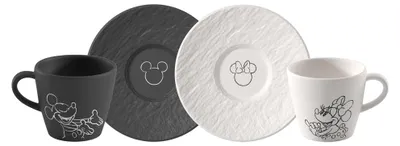 Zdjęcie produktu dla Villeroy & Boch Mickey Mouse, Zestaw, 0,06 l, Filiżanka, Espresso, Czarny, Biały, Porcelana