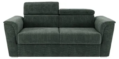 Produktbild von Schlafsofa mit Matratze 4-Sitzer - Strukturstoff - Grün - Liegefläche 160 cm - Matratze 22 cm mit Memory-Schaum - RIZORA