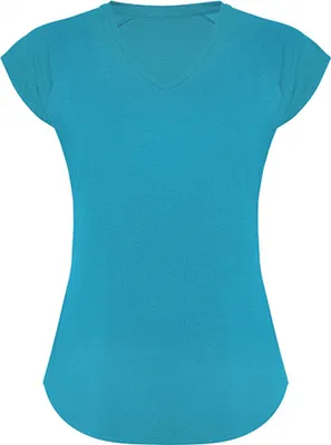 Produktbild von Roly CA6658 | Damen Avus T-Shirt, Polyester mit Baumwollfeeling - Farbe: Heather Turquoise 246 - Größe: XL