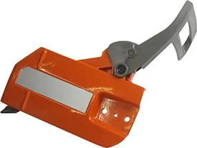 Produktbild von Satz Kettenbremse für Kettensäge Husqvarna für Modelle 61, 268, 272, 272xp. Originalersatz: 5037366-01 und 5035728-01.