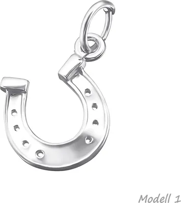 Produktbild von Kinderkette Silber 925 Kette: Hufeisen Glücksbringer Halskette für Mädchen Modell 1