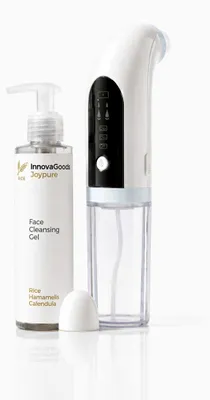Immagine prodotto di Set dispositivo ricaricabile per la pulizia del viso contro le impurità + detergente viso Rice Joypure 200 ml InnovaGoods