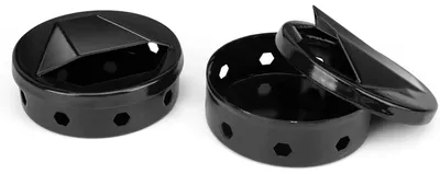 Produktbild von Rauchbox Smokerbox Räucherbox - 8 x 8 x 4 cm - 2 Stück - Mit Deckel - Emailliert