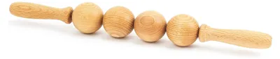 Produktbild von Anti-Cellulite Massagegerät aus Holz mit Griff für Bauch, Beine und Oberschenkel