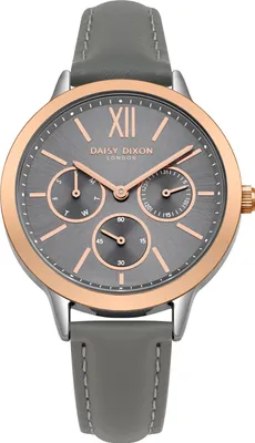Produktbild von Daisy Dixon DD055ERG - Damenuhr, 38 mm, Grau\ Silber, Leder