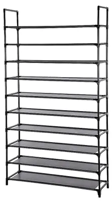 Obrázek produktu pro Botník, úsporný design, pojme až 50 párů bot, černá barva