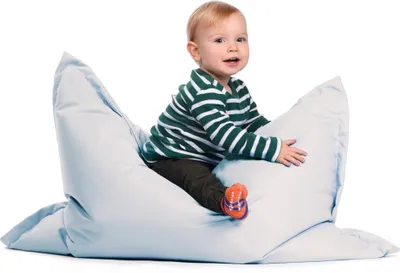 Produktbild von sunnypillow S Sitzsack Outdoor & Indoor | 100 x 70 cm mit 60L | Styropor Füllung Sessel für Kinder & Erwachsene Sitzkissen Sofa Beanbag viele Farben und Größen zur Auswahl Weiß