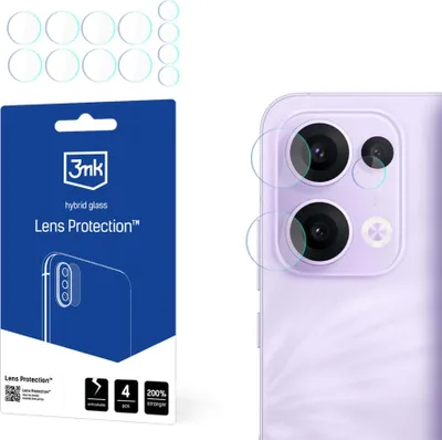 Produktbild von 3mk Hybridglas Lens Protection für Oppo Reno 13Kamera Objektiv Kameralinse  0,16mm 6H (4 Stück)
