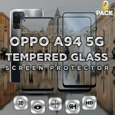 Obrázok produktu pre 2-balenie OPPO A94 5G Ochranné sklo na displej - Tvrdené sklo 9H - Super kvalita 3D