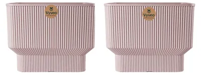 Productafbeelding van Vyveo - Bloempot Ciro - Set van 2 - Taupekleurig - 31x24 cm