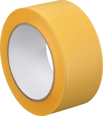 Produktbild von Putzerband PVC Schutzband gerillt Gelb/Orange 50mm x 33m Putz Abklebeband außen