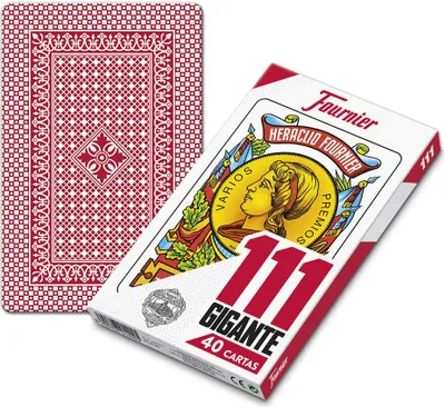 Image de Fournier Jeu de cartes à lettres n° 111 Gigant 40 cartes Jeu de société 122x190 Mm Rouge Rouge One Size