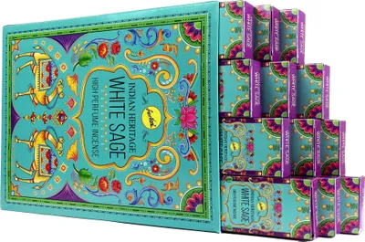 Produktbild von Indian Heritage Räucherstäbchen Weißer Salbei White Sage 12x15gr indische Duftmischung