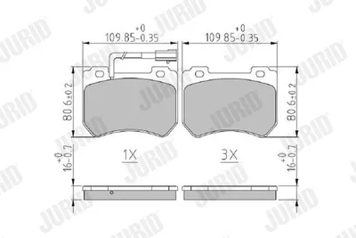 Produktbild von JURID Bremsbeläge Satz Vorne für ALFA ROMEO 159 Sportwagon (939) 573309J