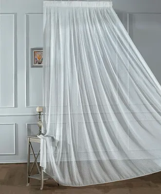 Produktbild von Gardinella - Gardine AURELIA SILBER 160 cm x 245 cm – Leichte Eleganz mit silbernen Schimmer