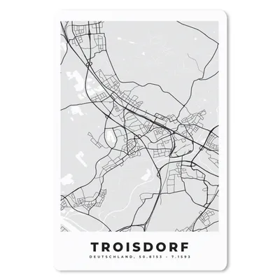 Produktbild von MuchoWow® Mauspad Mousepad Karte - Troisdorf - Deutschland - Stadtplan 18x27 cm - Mousepads - Maus Mat - Pad - Mausunterlage