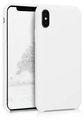 Produktbild von kwmobile Handyhülle für Apple iPhone X Hülle - Case Silikon - Kabelloses Laden - Schutzhülle Cover in Weiß