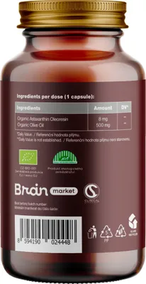 Immagine prodotto di BrainMax Astaxantina (Astaxantina) 8 mg, 60 capsule vegetali