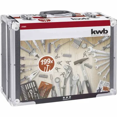 Immagine prodotto di kwb 375-560 Valigetta portautensili da 199 pezzi (1 set)