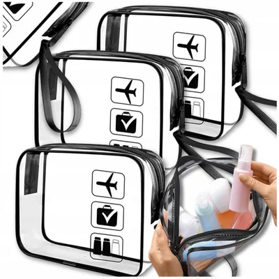 Produktbild von EdiBazzar Reiseset Kosmetiktaschen Transparent 3 Stück Organizer