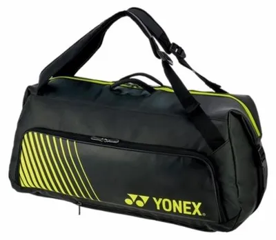 Immagine prodotto di YONEX SAC ACTIVE DUFFEL BA82436EX, borsa sportiva, nera/verde lime, per 6 racchette