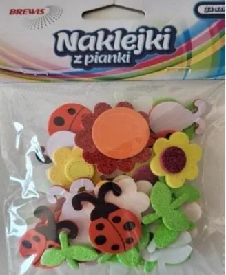 Produktbild von Naklejki z pianki - kwiatki i biedronki 32szt