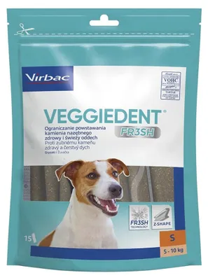 Produktbild von Veggiedent Fresh S (5–10 kg) – Leckerli für Hunde – 456 g