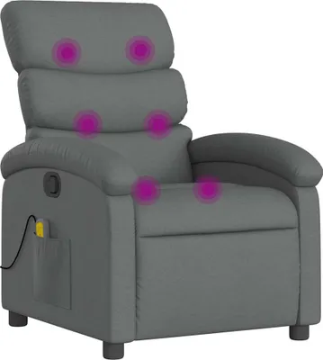 Produktbild von vidaXL Massagesessel Dunkelgrau Stoff