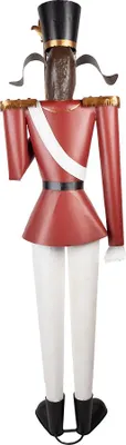 Immagine prodotto di Clayre & Eef decorazione natalizia figura schiaccianoci 50x41x189 cm metallo rosso