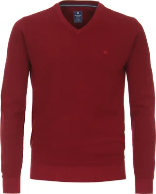 Produktbild von REDMOND Casual Herren Pullover Langarm V-Ausschnitt Regular Rot XXL