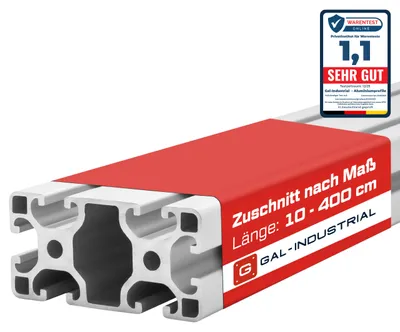 Produktbild von GAL-INDUSTRIAL | Konstruktionsprofil Aluminium Montageprofil – 40x80mm - 10cm - Zuschnitt nach Maß