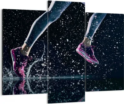 Produktbild von Bild auf Leinwand - Leinwandbild - Laufen Lifestyle Leichtathletik Schuhe - 130x100cm - Wand Bild - Wanddeko - Leinwanddruck - Bilder - Kunstdruck - Leinwand bilder - Wandkunst - CB130x100-2900