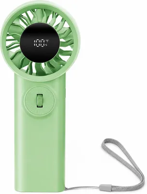 Produktbild von USB-C Handventilator,Mini Tragbar Ventilator mit Scrollrad zur Stufenlosen Geschwindigkeitsregelung,LED Display, 3600mAh Akku,Bürstenloser Motor,Leise