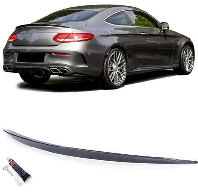Obrázek produktu pro Spoilery zadního nárazníku, sportovní design, optika karbonu, pro modely Mercedes C205 Coupe od roku 2015