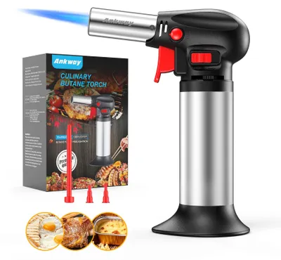 Produktbild von Ankway Flambierbrenner Nachfüllbar Bunsenbrenner Küche Crème Brulée Silber