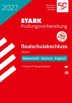 Produktbild von STARK Mathematik, Deutsch, Englisch - Realschulabschluss 2027 Hessen - Prüfungsvorbereitung