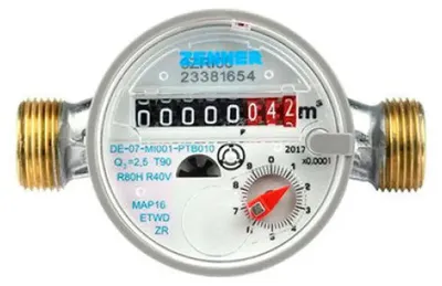 Produktbild von Wasserzähler Zenner Kaltwasser Zenner 1/2" (13Mm), 3M3