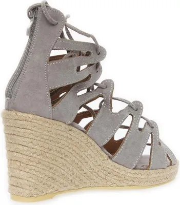 Produktbild von Damen Sandalen mit Riemen Keilabsatz; Grau/36