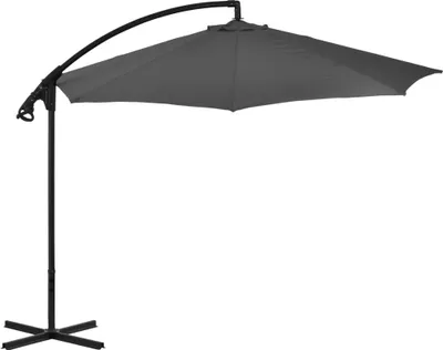 Produktbild von vidaXL Ampelschirm mit Stahl-Mast 300 cm Anthrazit