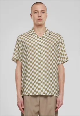 Obrázek produktu pro Pánská košile Urban Classics Viscose AOP Resort Shirt khakicheck - S