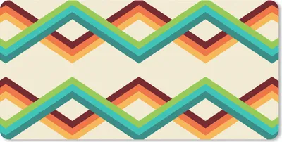 Produktbild von MuchoWow® Mauspad Mousepad Retro - Streifen - Design - Siebziger Jahre 60x30 cm - Mousepads - Maus Mat - Pad - Mausunterlage - Nachhaltig