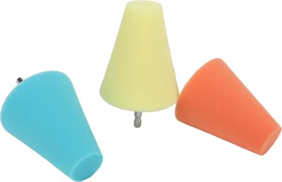 Image de 3PCS Moyeu Eponge conique de polissage Mousse de polissage Pad Outil d'entretien des roues pour voitures Bateaux Motos