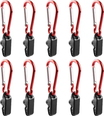 Produktbild von 10 Stš¹ck Tarp Markisenklemme Clips Zeltverschlš¹sse Kleiderbš¹gel Campingzelt Lock Lock Grip Clamp mit Karabinerhaken fš¹r Outdoor Camping Farming Garden festziehen