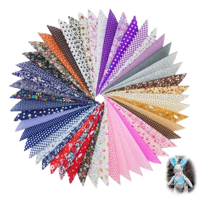 Zdjęcie produktu dla Tkanina patchworkowa - Bawełna 100% - 50 sztuk - 20 x 20 cm - Zestaw do szycia i rękodzieła