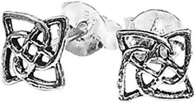 Produktbild von Paar 925 Sterling Silber Keltische Celtic Gothic Ohrstecker Knotenkunst 7120