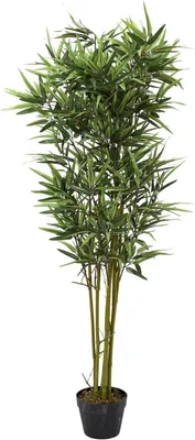 Imagen del producto de Planta artificial de bambú, 135 cm, sin necesidad de mantenimiento, ideal para decoración