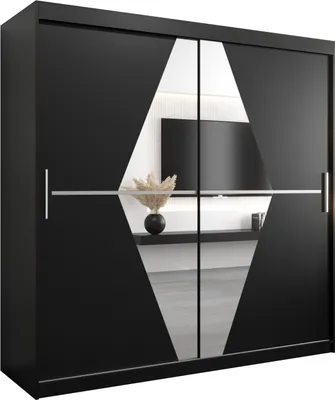 Produktbild von Kleiderschrank, Schiebetürenschrank Schlafzimmer, Schrank mit Spiegel BOLIWIA 200 cm