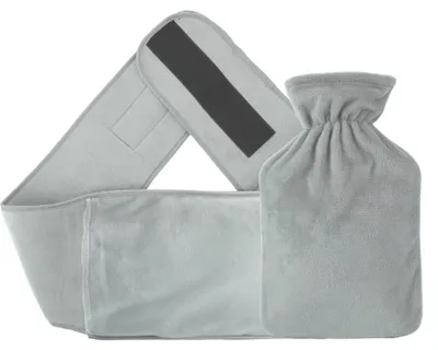 Produktbild von Warmwasserflasche mit Deckel, 1 Liter, weiche Plüschhülle, für Winter und Camping