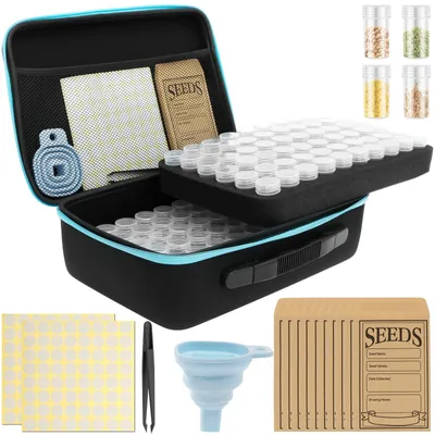 Produktbild von Samenspeicherbox mit Etiketten und Zubehör