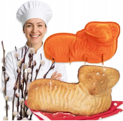 Produktbild von Orion Silikon Backform Osterlamm Babka Kuchen 31x17x9cm